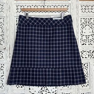 Pendleton Blue Plaid‎ 100% Virgin Wool Preppy Pleated Academia Skirt Sz 12